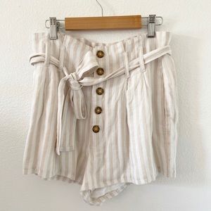 Abercrombie & Fitch Stripe Paper Bag shorts